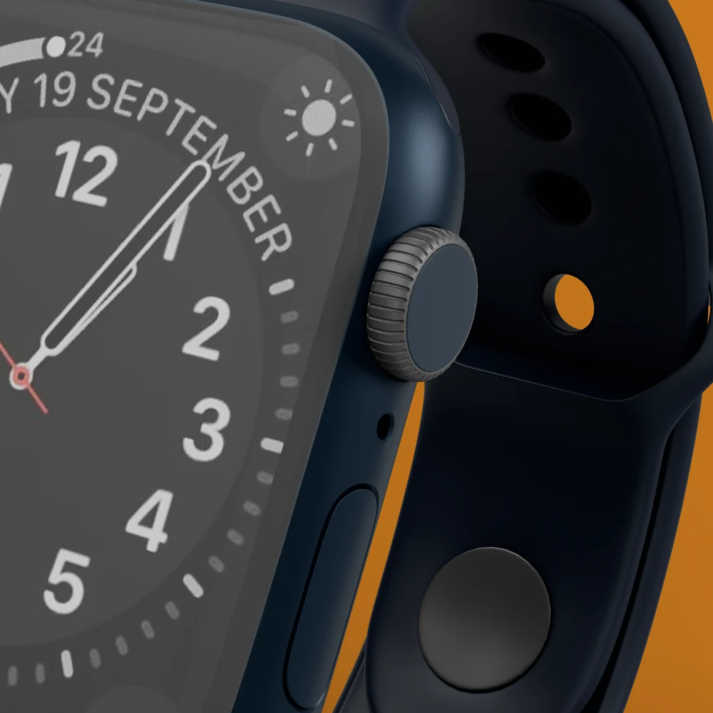 Watch, macro detail on orange